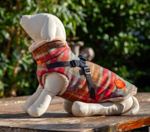 Autumn Check Tweed Coat with easy Harness