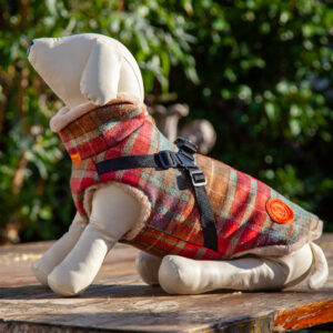 Autumn Check Tweed Coat with easy Harness