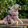 Pebble Sea Pink Tweed Coat with easy Harness