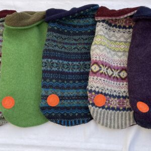 100% Wool Knit – Limited Edition Jumpers, Multi Fairisle and Plain With Borg Contrasting lining (LARGE)